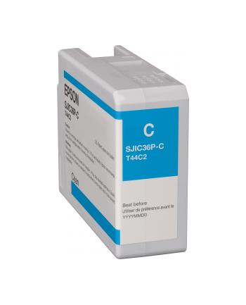 Epson SJIC36P(C) - cyan - original - ink cartridge - Kartridż z tuszem Cyjan (C13T44C240)