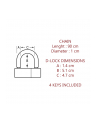 Masterlock zapięcie Quantum 8234 10Mm 40Mm 90Cm Kłódka Sr.14Mm Kluczyk - nr 4