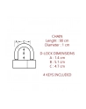 Masterlock zapięcie Quantum 8234 10Mm 40Mm 90Cm Kłódka Sr.14Mm Kluczyk - nr 4
