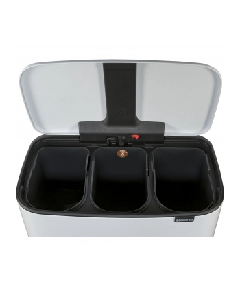 Brabantia Bo Pedal Bin Kosz 3X11 L 3 Komory Biały (121005)