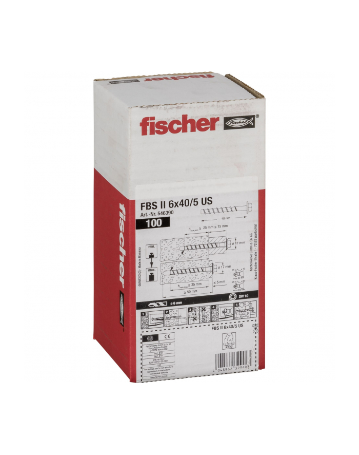 Fischer Ultracut Fbs Ii 6X40/5 Do Betonu 100Szt (546390) główny