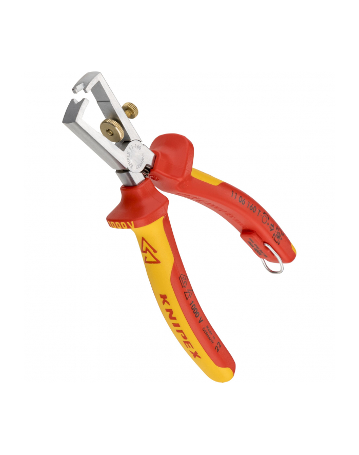 Knipex Szczypce Do Ściągania Izolacji 160Mm Z Uchwytem Zabezpieczającym (1106160T) główny