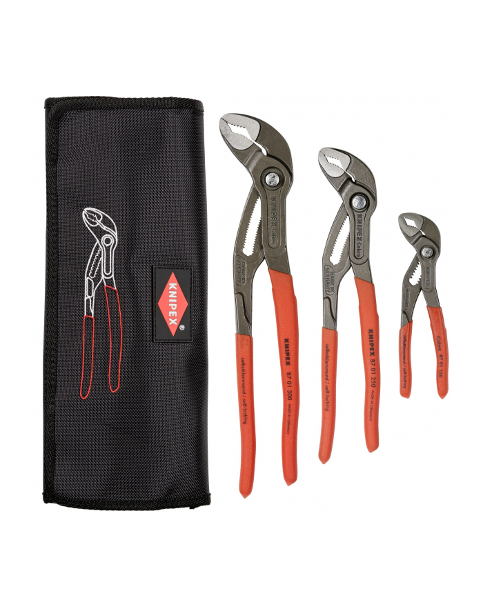 Knipex ZESTAW SZCZYPIEC DO RUR W ETUI 3-CZĘŚCIOWY 150,250,300MM (001955S9) główny