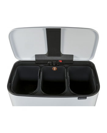 Brabantia Bo Pedal Bin Kosz 3X11 L 3 Komory Biały (121005)