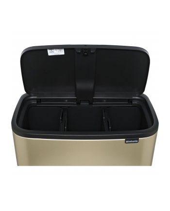 Brabantia kosz na śmieci Touch Bin Bo szampański 3x11L