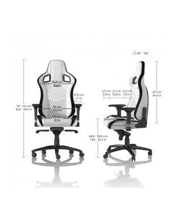 Noblechairs EPIC Gaming Biało-Czarny (NBLPUWHT001)