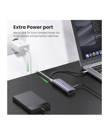 Ugreen Adapter Hub Usb-c - 3x Usb RJ-45 micro Usb (CM252)