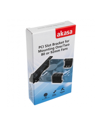 Akasa Wspornik Slotu Pci Do Wentylatorów 80/92Mm (AKMX30408BK)