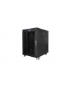 Szafa instalacyjna RACK stojąca 19 15U 800X1000 czarna drzwi szklane LCD  (FLAT PACK) - nr 28