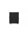 Szafa instalacyjna RACK stojąca 19 15U 800X1000 czarna drzwi szklane LCD  (FLAT PACK) - nr 3