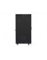 Szafa instalacyjna rack stojąca 19 cali  27u 800x1000 czarna drzwi szklane LCD (flat pack) - nr 11