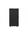 Szafa instalacyjna rack stojąca 19 cali  27u 800x1000 czarna drzwi szklane LCD (flat pack) - nr 24