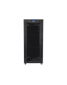 Szafa instalacyjna rack stojąca 19 cali  27u 800x1000 czarna drzwi szklane LCD (flat pack) - nr 29
