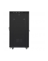 Szafa instalacyjna rack stojąca 19 cali  27u 800x1000 czarna drzwi szklane LCD (flat pack) - nr 2