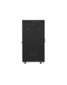 Szafa instalacyjna rack stojąca 19 cali  27u 800x1000 czarna drzwi szklane LCD (flat pack) - nr 32