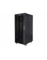 Szafa instalacyjna RACK stojąca 19 cali 37u 800x1000 czarna drzwi szklane LCD (flat pack) - nr 28