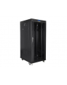 Szafa instalacyjna RACK stojąca 19 cali 37u 800x1000 czarna drzwi szklane LCD (flat pack) - nr 30