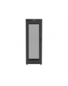 Szafa instalacyjna rack stojąca 19 cali 37U 800x1000 czarna drzwi perforowane LCD ( Flat pack) - nr 12