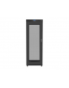 Szafa instalacyjna rack stojąca 19 cali 37U 800x1000 czarna drzwi perforowane LCD ( Flat pack) - nr 22