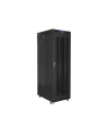 Szafa instalacyjna rack stojąca 19 cali 37U 800x1000 czarna drzwi perforowane LCD ( Flat pack) - nr 29