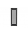 Szafa instalacyjna rack stojąca 19 cali 37U 800x1000 czarna drzwi perforowane LCD ( Flat pack) - nr 2