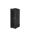 Szafa instalacyjna rack stojąca 19 cali 37U 800x1000 czarna drzwi perforowane LCD ( Flat pack) - nr 30