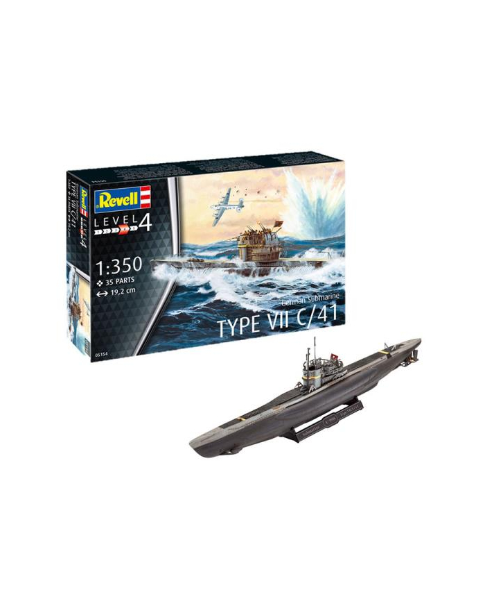 cobi Statek 1:350 German Submarine type VII C 05154 REVELL główny