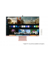 Samsung 32'' LS32BM801UUXEN VA 3840x2160 UHD 16:9 1xMicro HDMI/1xUSB-C 1xUSB-C (65W) 4 ms (GTG) HAS / Webcam / głośniki płaski różowy SMART - nr 40