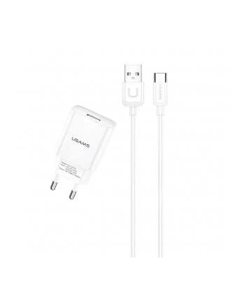 usams Ładowarka sieciowa USB kabel USB-C 2,1A T21