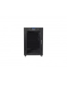 Szafa instalacyjna RACK stojąca 19 15U 800X1000 czarna drzwi szklane LCD  (FLAT PACK) - nr 2