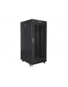 Szafa instalacyjna RACK stojąca 19 15U 800X1000 czarna drzwi perforowane LCD( FLAT PACK) - nr 10