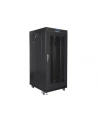 Szafa instalacyjna RACK stojąca 19 15U 800X1000 czarna drzwi perforowane LCD( FLAT PACK) - nr 29