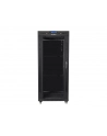 Szafa instalacyjna rack stojąca 19 cali  27u 800x1000 czarna drzwi szklane LCD (flat pack) - nr 9