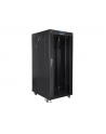 Szafa instalacyjna RACK stojąca 19 cali 37u 800x1000 czarna drzwi szklane LCD (flat pack) - nr 12