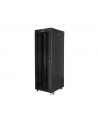 Szafa instalacyjna RACK stojąca 19 cali 37u 800x1000 czarna drzwi szklane LCD (flat pack) - nr 20
