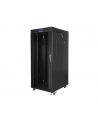 Szafa instalacyjna RACK stojąca 19 cali 37u 800x1000 czarna drzwi szklane LCD (flat pack) - nr 6
