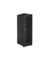Szafa instalacyjna rack stojąca 19 cali 37U 800x1000 czarna drzwi perforowane LCD ( Flat pack) - nr 24