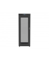 Szafa instalacyjna rack stojąca 19 cali 37U 800x1000 czarna drzwi perforowane LCD ( Flat pack) - nr 2