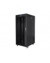 Szafa instalacyjna RACK stojąca 19 22U 800X800 czarne drzwi szklane LCD (FLAT PACK) - nr 18