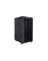 Szafa instalacyjna RACK stojąca 19 22U 800X800 czarne drzwi szklane LCD (FLAT PACK) - nr 19