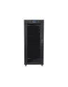 Szafa instalacyjna RACK stojąca 19 22U 800X800 czarne drzwi szklane LCD (FLAT PACK) - nr 1