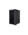 Szafa instalacyjna RACK stojąca 19 22U 800X800 czarne drzwi szklane LCD (FLAT PACK) - nr 20