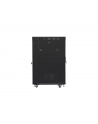 Szafa instalacyjna RACK stojąca 19 22U 800X800 czarne drzwi szklane LCD (FLAT PACK) - nr 22