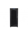 Szafa instalacyjna RACK stojąca 19 22U 800X800 czarne drzwi szklane LCD (FLAT PACK) - nr 28