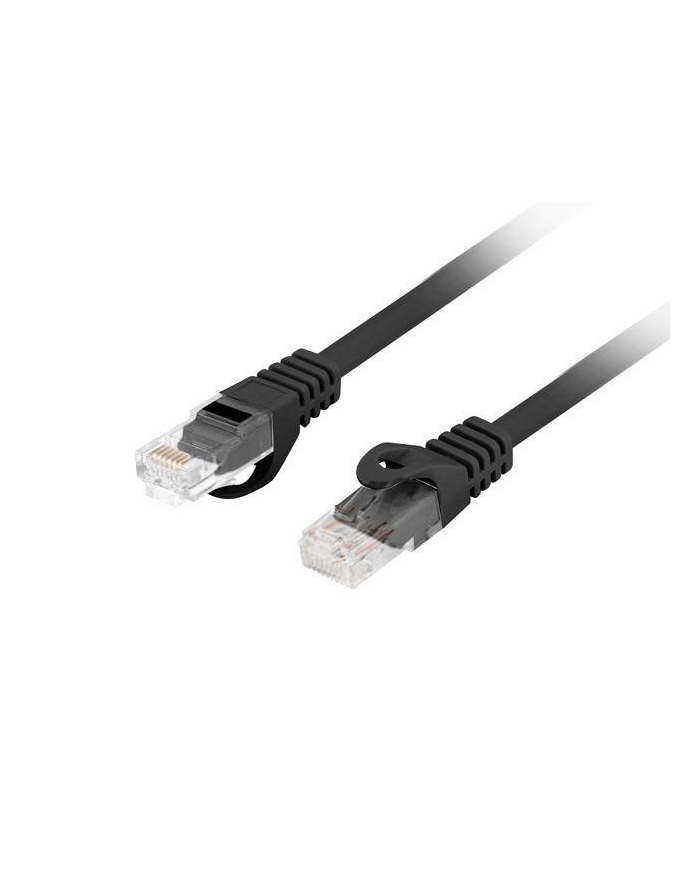 LANBERG Patchcord kat.6 UTP LSZH CU 0.25m czarny główny