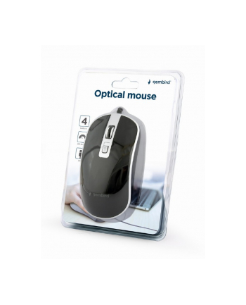 GEMBIRD MUS-4B-06-BS Optical mouse USB Kolor: CZARNY/silver