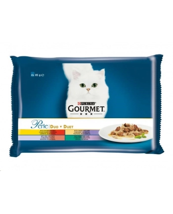 GOURMET PERLE Duet Mięsny - mokra karma dla dorosłego kota - 4x85g