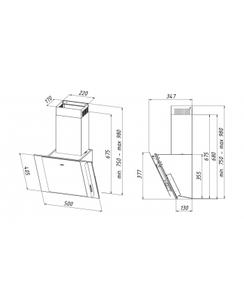 Okap AKPO WK-4 MIRT ECO 50 CZARNY