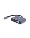 GEMBIRD ADAPTER USB TYPU C NA HDMI + VGA NA KABLU SZARY - nr 1