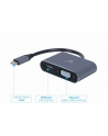 GEMBIRD ADAPTER USB TYPU C NA HDMI + VGA NA KABLU SZARY - nr 2